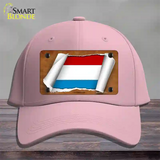 Luxemboury Flag Scroll Novelty License Plate Hat Cotton / Pink