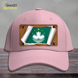 Macan Flag Scroll Novelty License Plate Hat Cotton / Pink