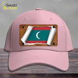 Maldives Flag Scroll Novelty License Plate Hat Cotton / Pink