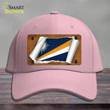 Marshall Islands Flag Scroll Novelty License Plate Hat Cotton / Pink