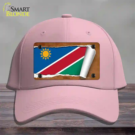 Namibia Flag Scroll Novelty License Plate Hat Cotton / Pink