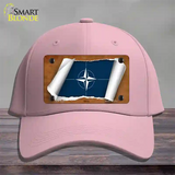 Nato Flag Scroll Novelty License Plate Hat Cotton / Pink