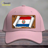 Paraguay-OBV Flag Scroll Novelty License Plate Hat Cotton / Pink