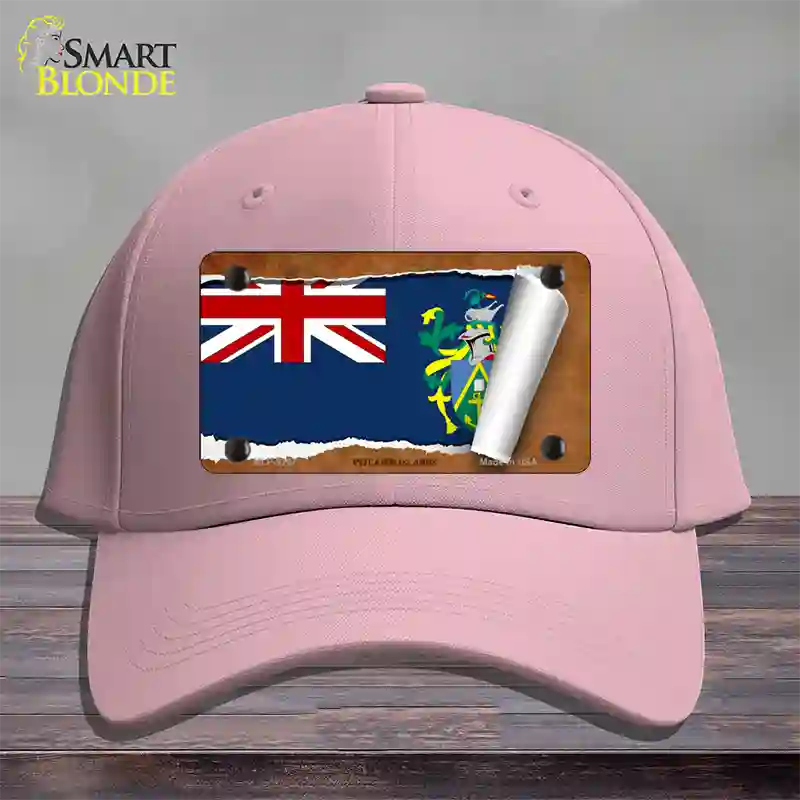 Pitcairn Islands Flag Scroll Novelty License Plate Hat Cotton / Pink