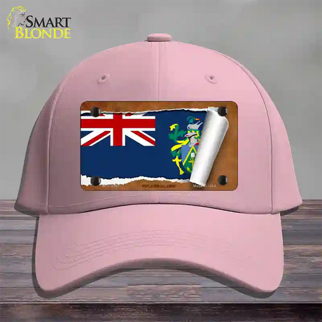 Pitcairn Islands Flag Scroll Novelty License Plate Hat Cotton / Pink