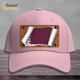 Qatar Flag Scroll Novelty License Plate Hat Cotton / Pink