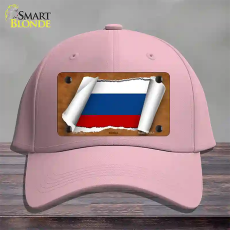 Russia Flag Scroll Novelty License Plate Hat Cotton / Pink