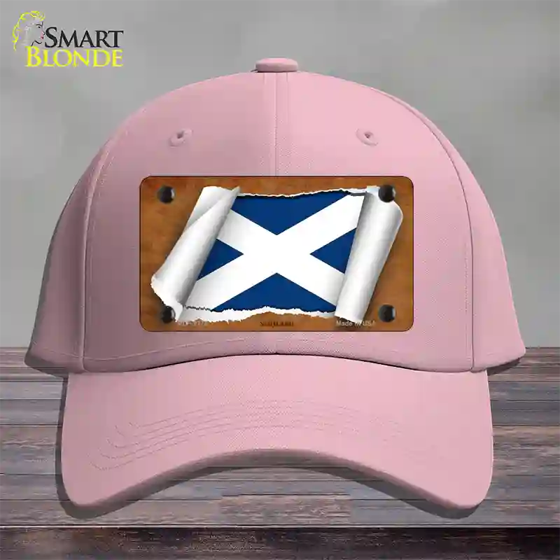 Scotland Flag Scroll Novelty License Plate Hat Cotton / Pink