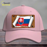 Slovakia Flag Scroll Novelty License Plate Hat Cotton / Pink