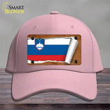 Slovenia Flag Scroll Novelty License Plate Hat Cotton / Pink