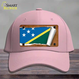 Solomon Islands Flag Scroll Novelty License Plate Hat Cotton / Pink