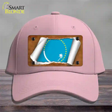 South Pacific Commission Flag Scroll Novelty License Plate Hat Cotton / Pink