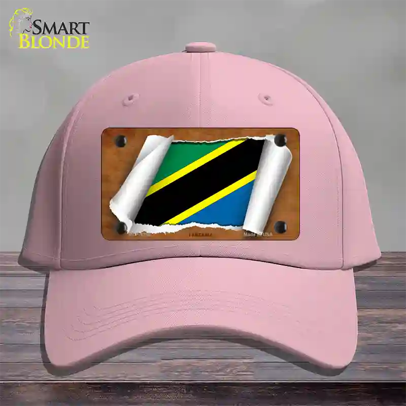 Tanzania Flag Scroll Novelty License Plate Hat Cotton / Pink