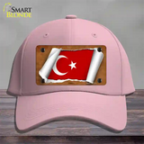 Turkey Flag Scroll Novelty License Plate Hat Cotton / Pink