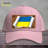 Ukraine Flag Scroll Novelty License Plate Hat Cotton / Pink