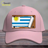 Uruguay Flag Scroll Novelty License Plate Hat Cotton / Pink