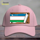 Uzbekistan Flag Scroll Novelty License Plate Hat Cotton / Pink