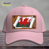 Wales Flag Scroll Novelty License Plate Hat Cotton / Pink