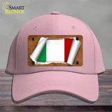 Italy Flag Scroll Novelty License Plate Hat Cotton / Pink