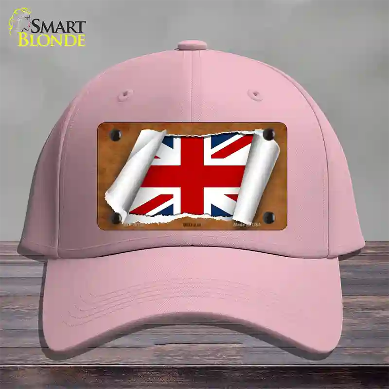 Britain Flag Scroll Novelty License Plate Hat Cotton / Pink