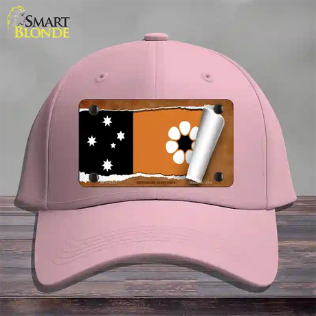 Northern Territory Flag Scroll Novelty License Plate Hat Cotton / Pink