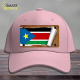 South Sudan Flag Scroll Novelty License Plate Hat Cotton / Pink