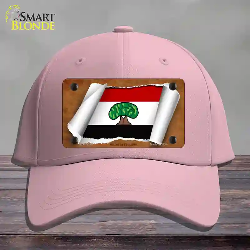 Oromia Ethiopia Flag Scroll Novelty License Plate Hat Cotton / Pink