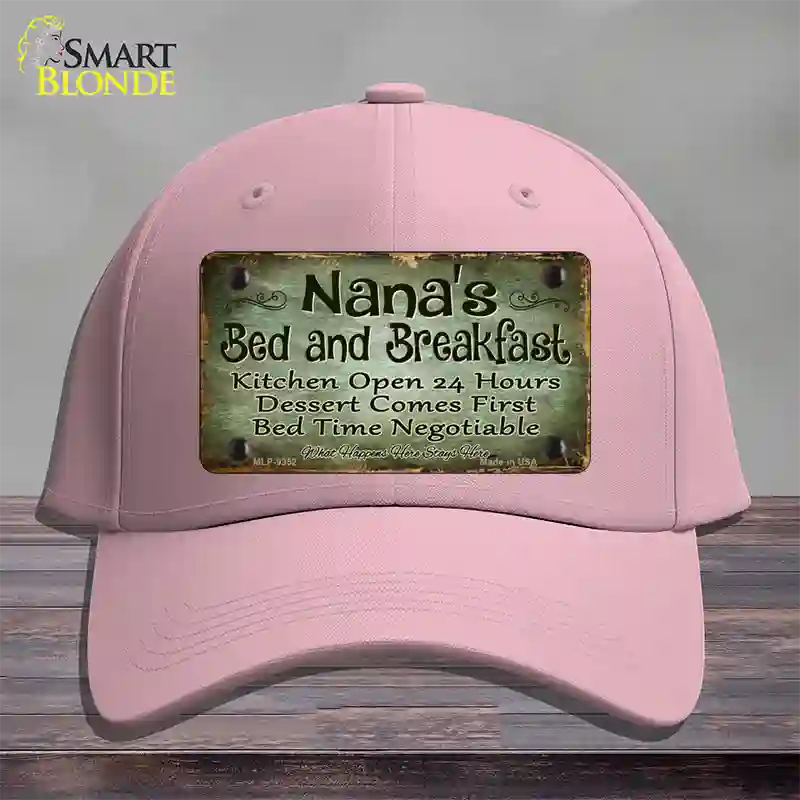 Nanas Bed And Breakfast Novelty License Plate Hat Cotton / Pink