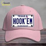 Hookem Texas Novelty License Plate Hat Cotton / Pink