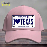 I Love Texas Novelty License Plate Hat Cotton / Pink