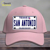 San Antonio Texas Novelty License Plate Hat Cotton / Pink