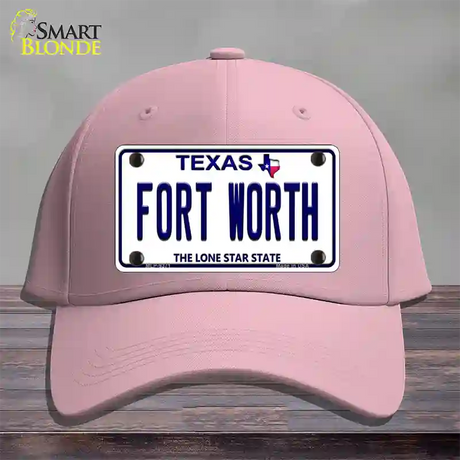 Fort Worth Texas Novelty License Plate Hat Cotton / Pink