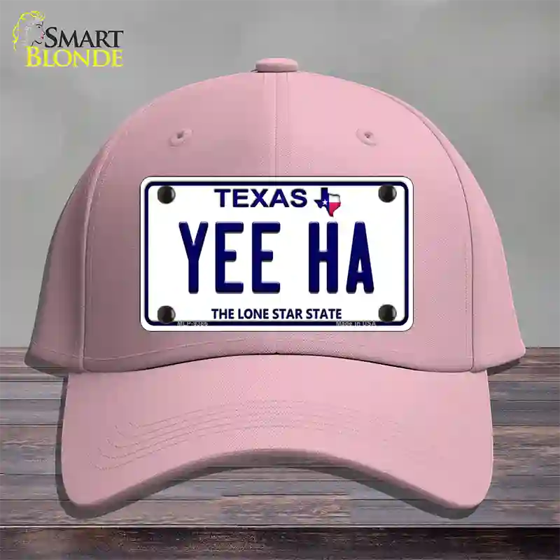 Yee Ha Texas Novelty License Plate Hat Cotton / Pink