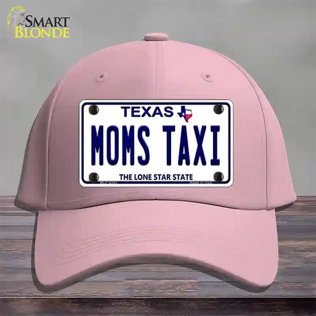 Moms Taxi Texas Novelty License Plate Hat Cotton / Pink