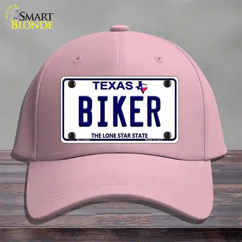 Biker Texas Novelty License Plate Hat Cotton / Pink