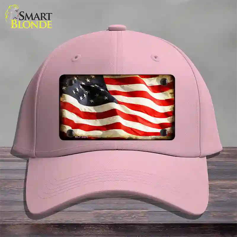 American Vintage Flag Novelty License Plate Hat Cotton / Pink