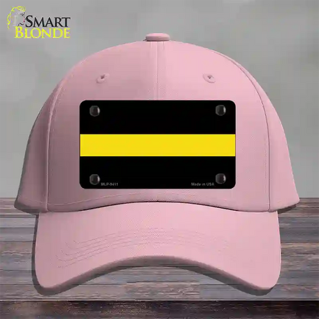 Thin Yellow Line Novelty License Plate Hat Cotton / Pink