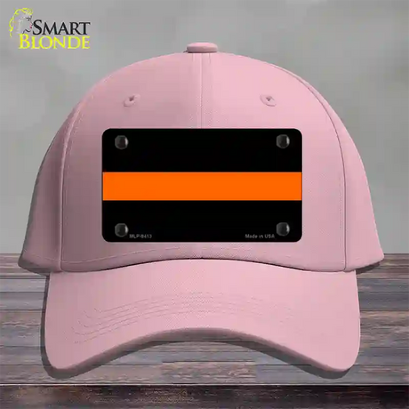 Thin Orange Line Novelty License Plate Hat Cotton / Pink