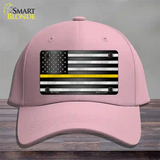 American Flag Thin Yellow Line Novelty License Plate Hat Cotton / Pink