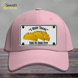 Tacos Novelty License Plate Hat Cotton / Pink