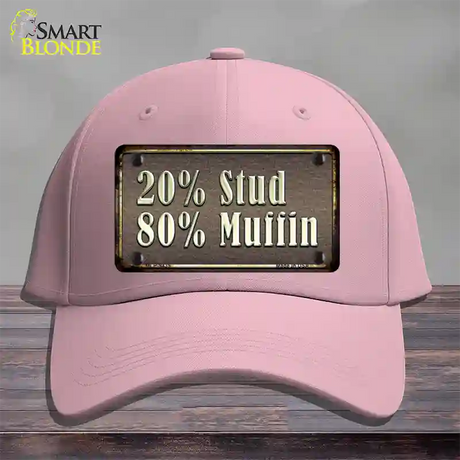 20 Percent Stud Novelty License Plate Hat Cotton / Pink