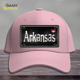 Arkansas Flag Script Novelty License Plate Hat Cotton / Pink