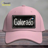 Colorado Flag Script Novelty License Plate Hat Cotton / Pink