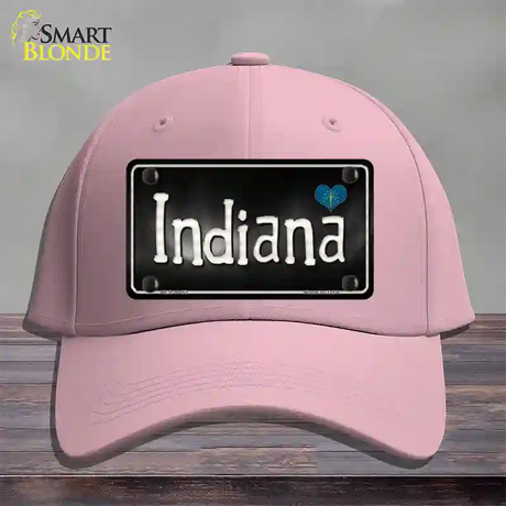 Indiana Flag Script Novelty License Plate Hat Cotton / Pink