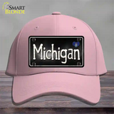 Michigan Flag Script Novelty License Plate Hat Cotton / Pink