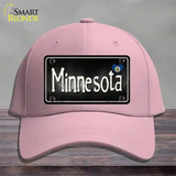 Minnesota Flag Script Novelty License Plate Hat Cotton / Pink