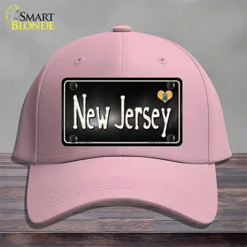 New Jersey Flag Script Novelty License Plate Hat Cotton / Pink