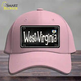 West Virginia Flag Script Novelty License Plate Hat Cotton / Pink