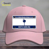 South Carolina I Breathe Blank Novelty License Plate Hat Cotton / Pink