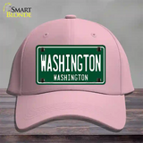 Washington Vintage Green Novelty License Plate Hat Cotton / Pink